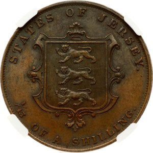 Jersey 1⁄13 Shilling 1851 NGC MS 63 BN