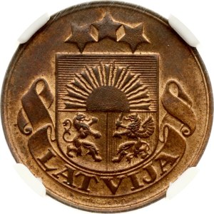 Latvia 5 Santimi 1922 NGC MS 63 RB