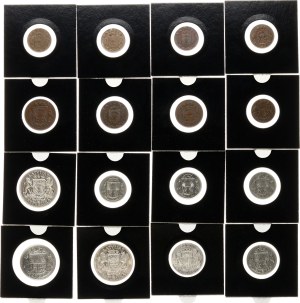 Latvia 1 Santims - 2 Lati 1922-1939 Lot of 16 coins