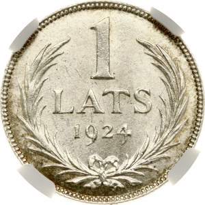 Latvia 1 Lats 1924 NGC MS 64