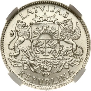 Latvia 1 Lats 1924 NGC MS 63
