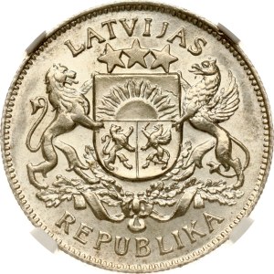 Latvia 2 Lati 1926 NGC MS 63