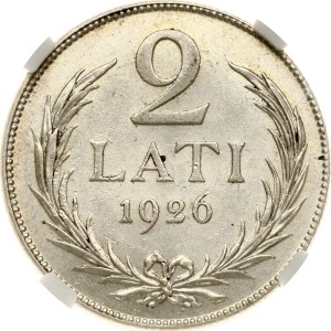 Latvia 2 Lati 1926 NGC MS 62