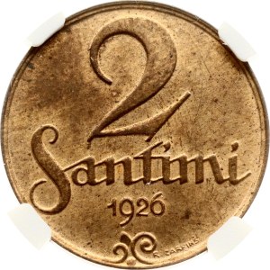 Latvia 2 Santimi 1926 NGC MS 64 RB