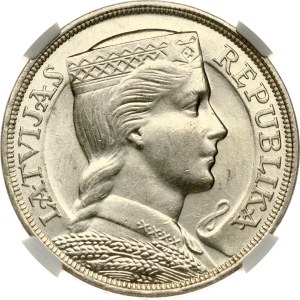 Latvia 5 Lati 1929 NGC MS 61