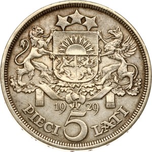 Latvia 5 Lati 1929