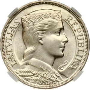 Latvia 5 Lati 1931 NGC MS 63