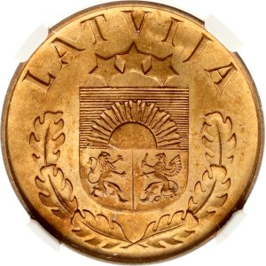 Latvia 2 Santimi 1937 NGC MS 64 RB