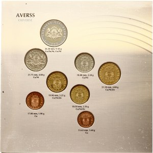 Latvia 1 Santims - 2 Lati 1992 & 1999 Latvian Coinage Set Lot of 8 coins