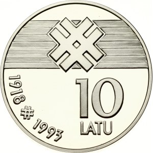 Latvia 10 Latu 1993 Proclamation of the Republic of Latvia