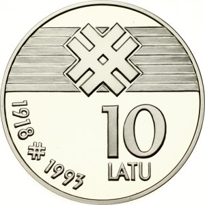 Latvia 10 Latu 1993 Proclamation of the Republic of Latvia