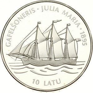 Latvia 10 Latu 1995 'Julia Maria' sailing ship