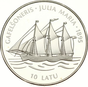 Latvia 10 Latu 1995 'Julia Maria' sailing ship