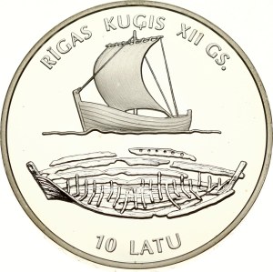 Latvia 10 Latu 1997 Riga Ship
