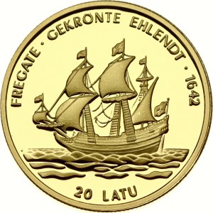 Latvia 20 Lati 1997 Frigate Gekroente Ehlendt