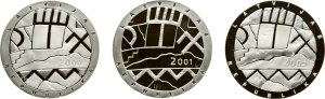 Latvia 1 Lats 2000-2002 Earth Heaven Destiny Set Lot of 3 coins