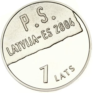 Latvia 1 Lats 2004 Latvia-European Union