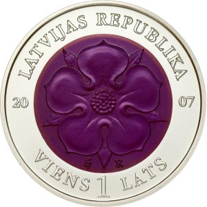 Latvia 1 Lats 2007 Coin of Time II