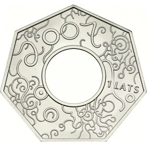 Latvia 1 Lats 2007 Coin of Digits