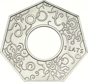 Latvia 1 Lats 2007 Coin of Digits