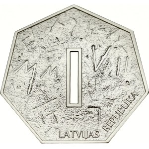 Latvia 1 Lats 2007 Coin of Digits