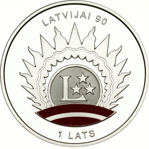 Latvia 1 Lats 2008 Anniversary of Latvia