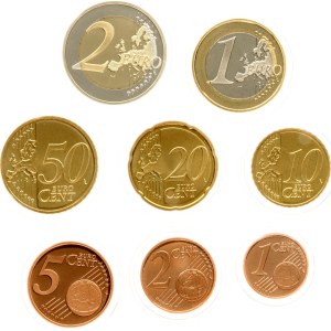 Latvia 1 Euro Cent - 2 Euro 2014 Set of 8 coins
