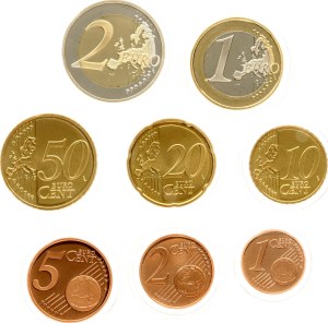 Latvia 1 Euro Cent - 2 Euro 2014 Set of 8 coins