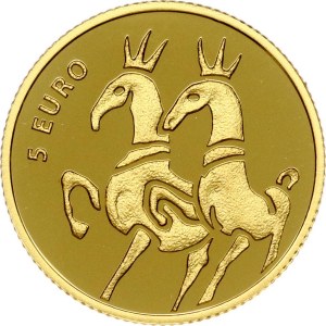 Latvia 5 Euro 2023 The Golden Horses