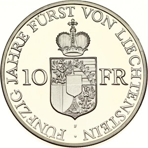 Liechtenstein 10 Franken 1988 Reign