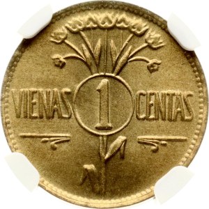 Lithuania 1 Centas 1925 NGC MS 65