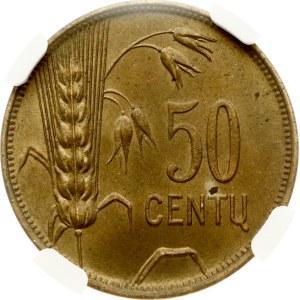 Lithuania 50 Centu 1925 NGC MS 63