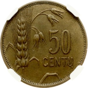 Lithuania 50 Centu 1925 NGC AU 55