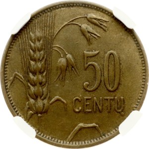 Lithuania 50 Centu 1925 NGC AU 55