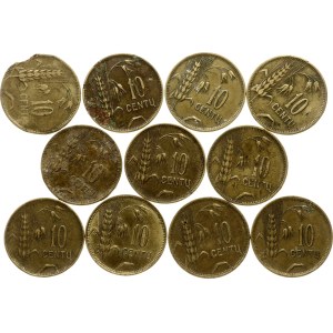 Lithuania 10 Centų 1925 Lot of 11 Coins