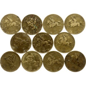 Lithuania 10 Centų 1925 Lot of 11 Coins