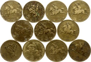 Lithuania 10 Centų 1925 Lot of 11 Coins