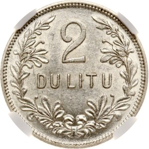 Lithuania 2 Litu 1925 NGC AU 55