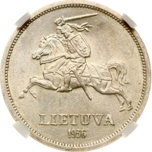 Lithuania 5 Litai 1936 Basanavicius NGC MS 60