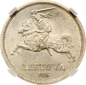 Lithuania 5 Litai 1936 Basanavicius NGC MS 60