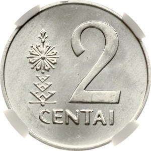 Lithuania 2 Centai 1991 NGC MS 66