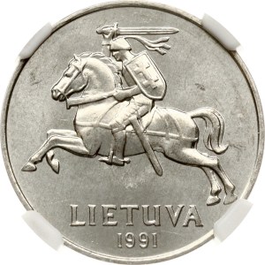 Lithuania 5 Centai 1991 NGC MS 66