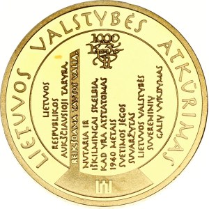 Lithuania 100 Litu 2009 Millennium of the first mention of the name 'Lithuania'