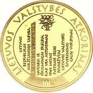 Lithuania 100 Litu 2009 Millennium of the first mention of the name 'Lithuania'