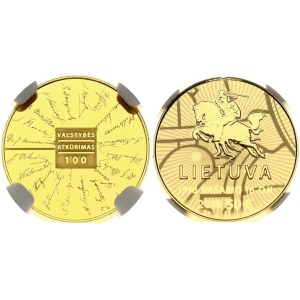 Lithuania 50 Euro 2018 Independence 100 Years NGC PF 69 ULTRA CAMEO