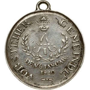 Livland AR medallic badge of Ustizziba 1820 Riga