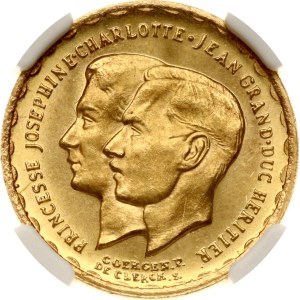 Luxembourg 20 Francs 1953 Marriage NGC MS 66