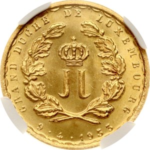 Luxembourg 20 Francs 1953 Marriage NGC MS 66