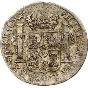 Mexico 8 Reales 1821 D CG Durango