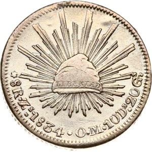 Mexico 8 Reales 1834 Zs OM